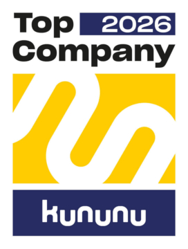 Siegel kununu Top Company 2026 in Gelb und Blau