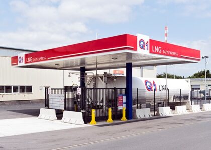 Die Q1 LNG-Tankstelle 24/7 Express im Osnabrücker Stadtteil Atter Osnabrück.