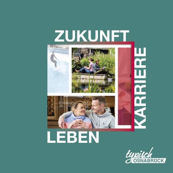 Cover der Typisch Osnabrück Imagebroschüre auf Deutsch